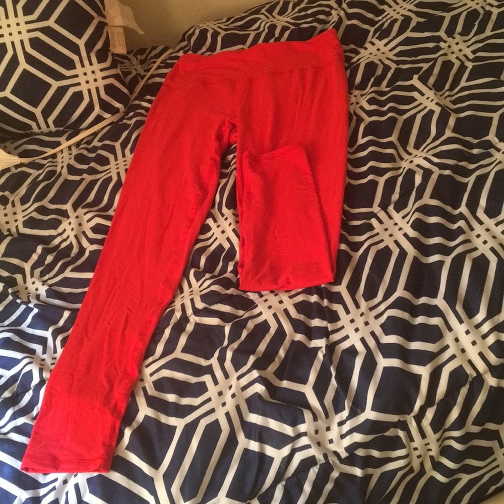 Red Leggings.
